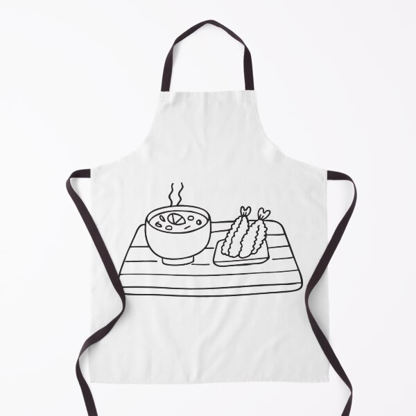 Item preview, A tempura dish beside miso soup on a dining table designed and sold by rasagamastore.