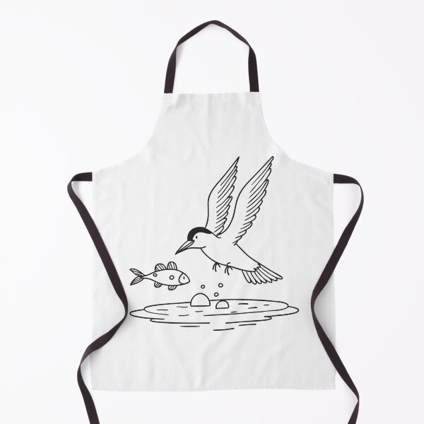 Item preview, A tern circling above fish in shallow water designed and sold by rasagamastore.