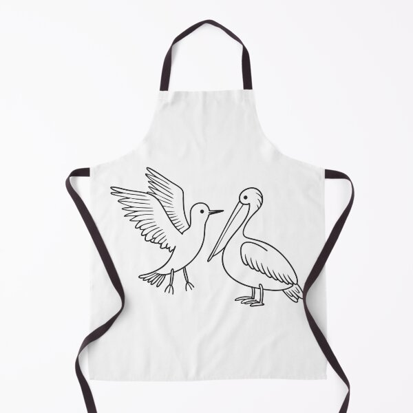 Item preview, A tern flapping wings beside a resting pelican designed and sold by rasagamastore.