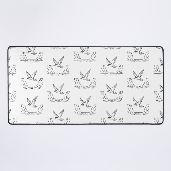 Item preview, A tern flying near cliffs above the ocean designed and sold by rasagamastore.