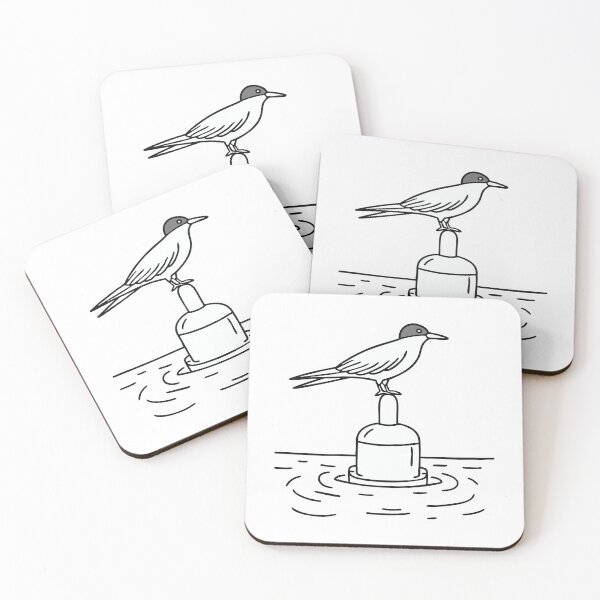 Item preview, A tern perched on a buoy floating in the sea designed and sold by rasagamastore.