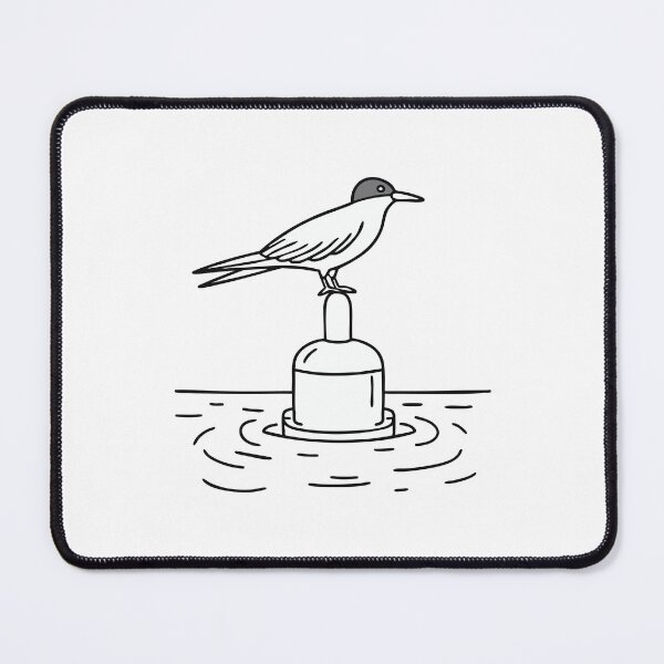 Item preview, A tern perched on a buoy floating in the sea designed and sold by rasagamastore.