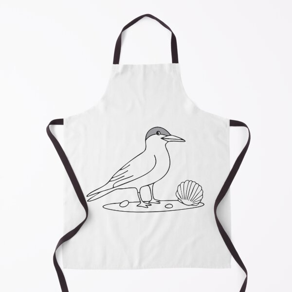 Item preview, A tern standing beside seashells on the sand designed and sold by rasagamastore.