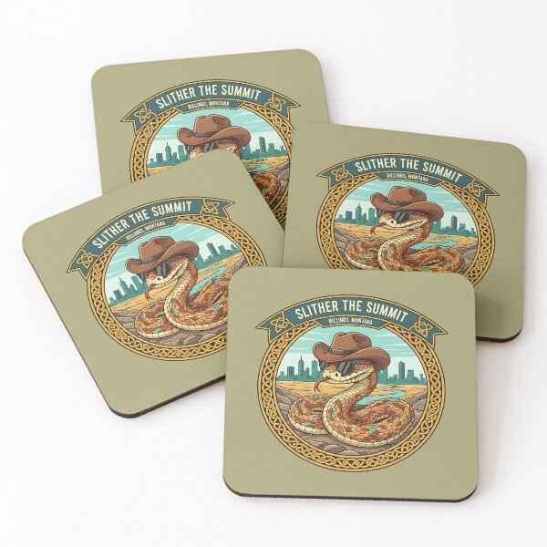 Item preview, Slither the Summit Billings Montana Cowboy Rattlesnake designed and sold by PostersMode.