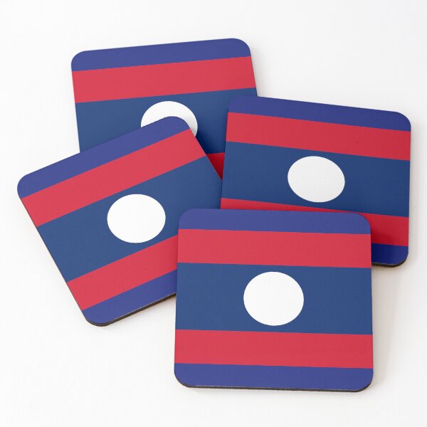 Item preview, Laos Flag – Moonlit River Minimal Art designed and sold by Dany05117671.