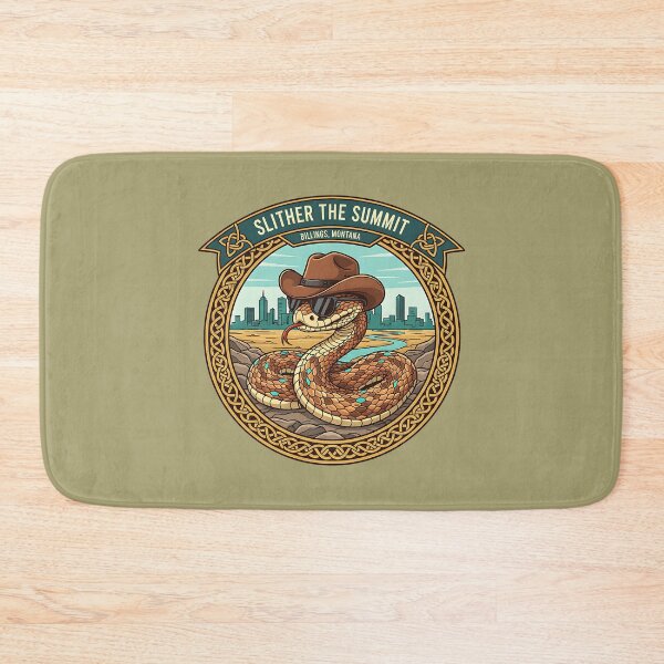 Item preview, Slither the Summit Billings Montana Cowboy Rattlesnake designed and sold by PostersMode.
