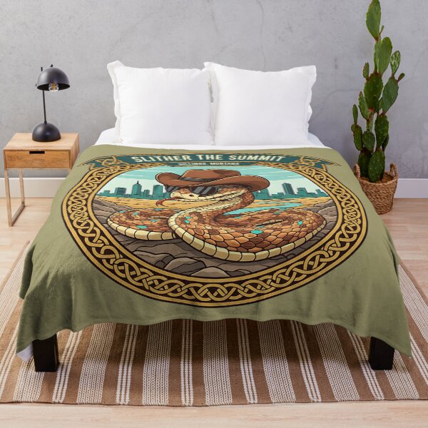 Item preview, Slither the Summit Billings Montana Cowboy Rattlesnake designed and sold by PostersMode.