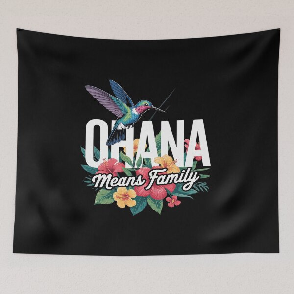 Item preview, Ohana Means Family Hawaii Hibiscus Flower designed and sold by ticlitule.