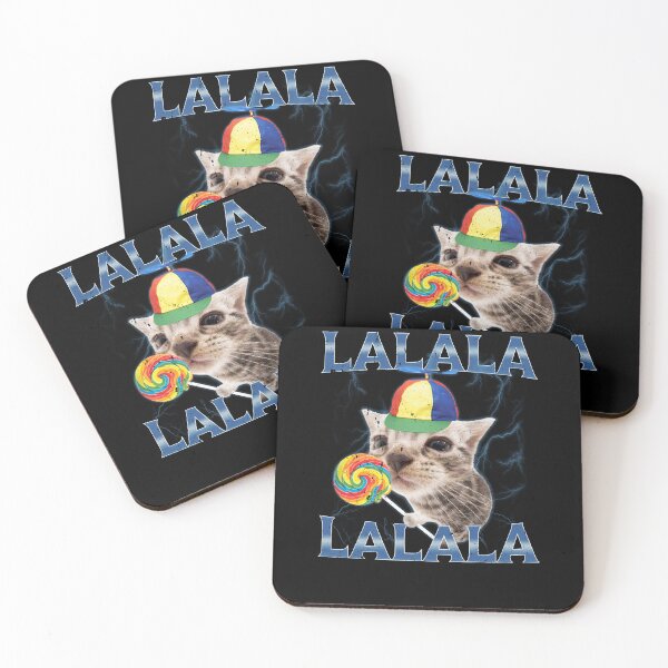 Item preview, Silly Lalala Cat Meme With Propeller Hat And Candy designed and sold by elderberry.