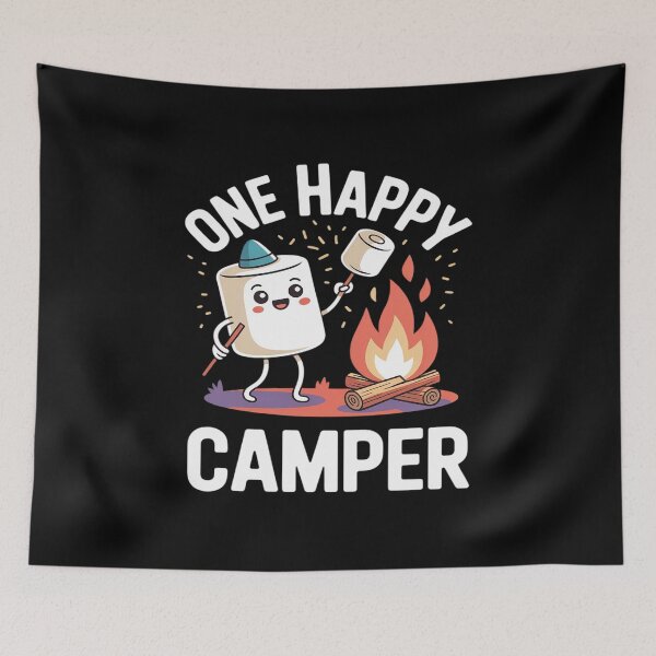 Item preview, One Happy Camper Toddler Boy Funny Marshmallow Camping designed and sold by BiellaSar.