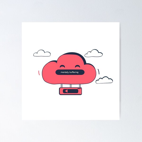 Item preview, Sad Cloud – Mentally Buffering designed and sold by Overthink Juice.