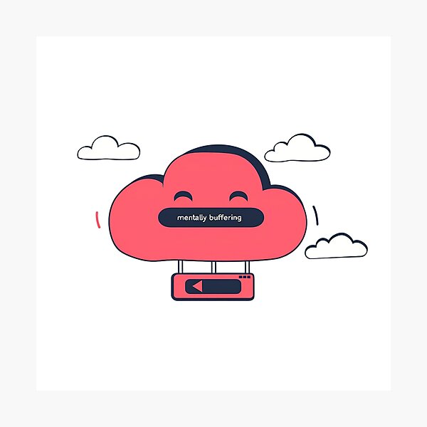 Item preview, Sad Cloud – Mentally Buffering designed and sold by Overthink Juice.