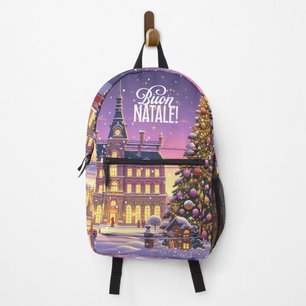 Item preview, Christmas City Scene – Cozy Winter Town Illustration with Christmas Trees and Lights designed and sold by Sugar Wisdom .