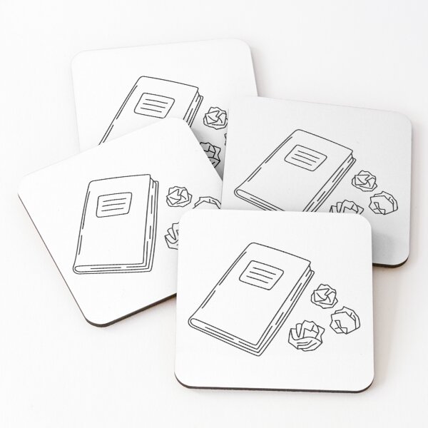 Item preview, A textbook closed beside a three crumpled draft papers designed and sold by rasagamastore.