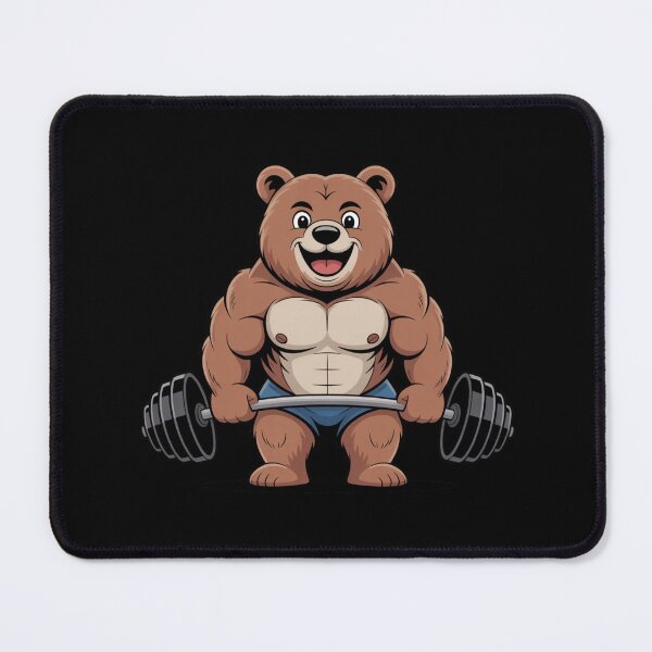 Item preview, Weightlifter Bear – Strong Funny Cartoon Bear Lifting Weights Cool Gym Design designed and sold by ColorSplash123.