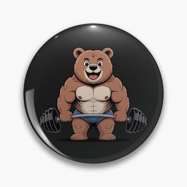 Item preview, Weightlifter Bear – Strong Funny Cartoon Bear Lifting Weights Cool Gym Design designed and sold by ColorSplash123.