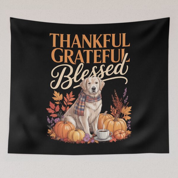 Item preview, Golden Retriever Dog pumpkin spice Happy Fall Yall autumn designed and sold by PunkNation-Arts.