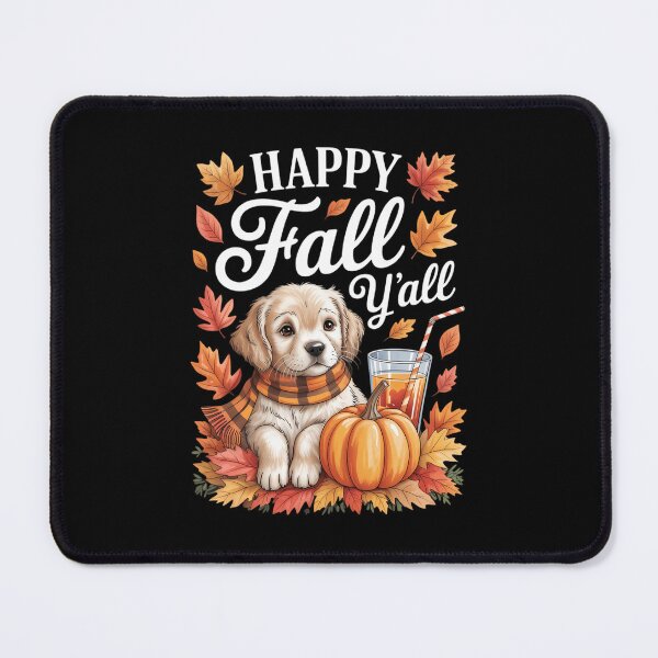 Item preview, Golden Retriever Dog pumpkin spice Happy Fall Yall autumn designed and sold by PunkNation-Arts.