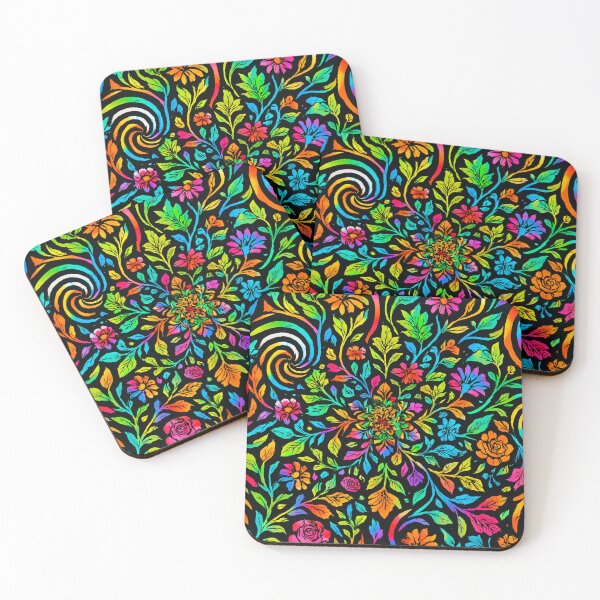Item preview, Spiral flowers in a swirl of color designed and sold by Sigtrix.