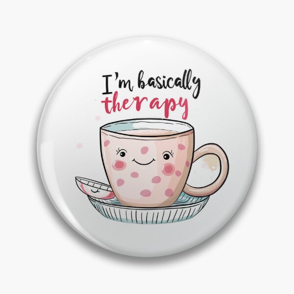 Artikelvorschau, Happy Coffee Cup – Ich bin im Grunde eine Therapie entworfen und verkauft von Overthink Juice.