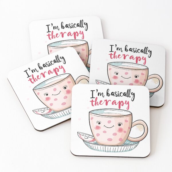 Item preview, Happy Coffee Cup – I’m Basically Therapy designed and sold by Overthink Juice.