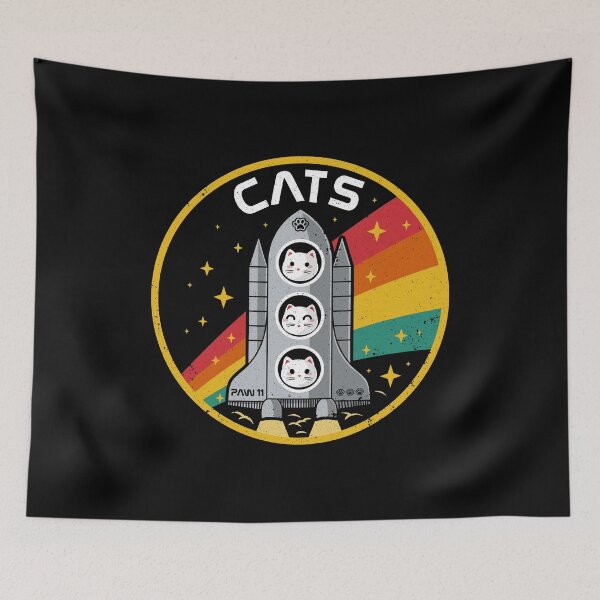 Item preview, Paw 11 Space Mission – Retro Cats in Rocket designed and sold by erion5k.