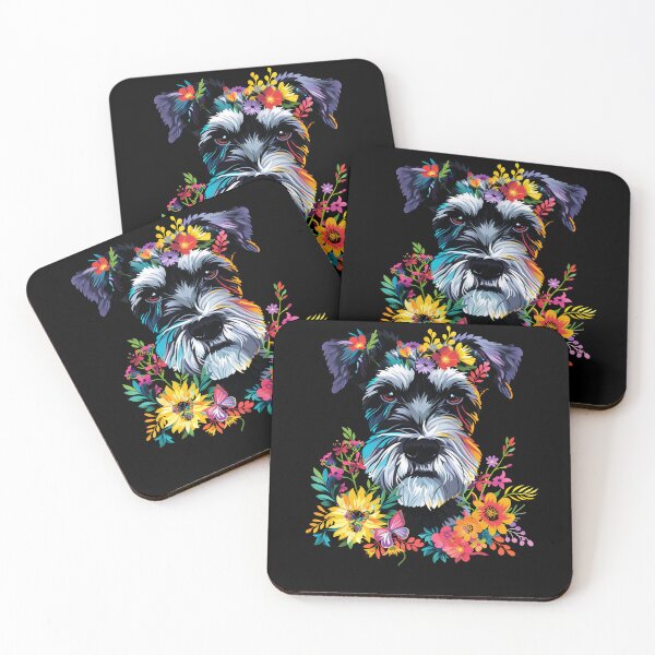 Item preview, Funny Standard Schnauzer Floral Colorful Mom Dad Kids designed and sold by rafaeltto.