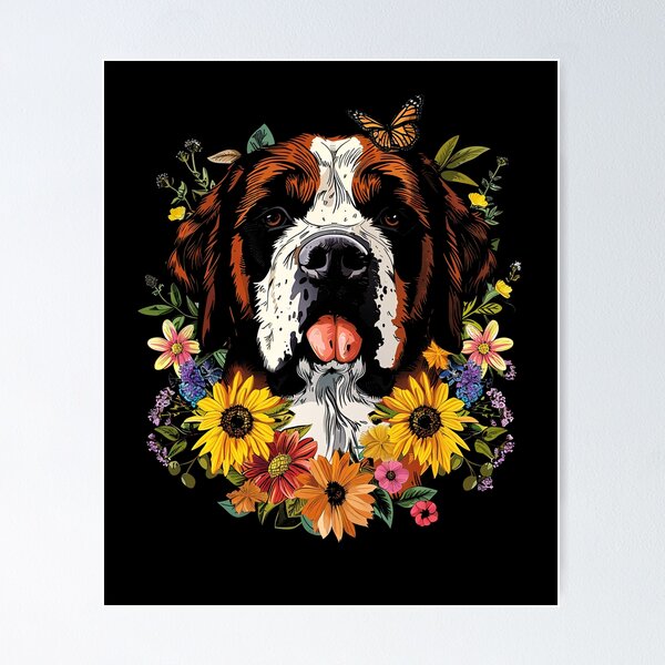 Item preview, Funny St. Bernard Floral Colorful Mom Dad Kids designed and sold by rafaeltto.