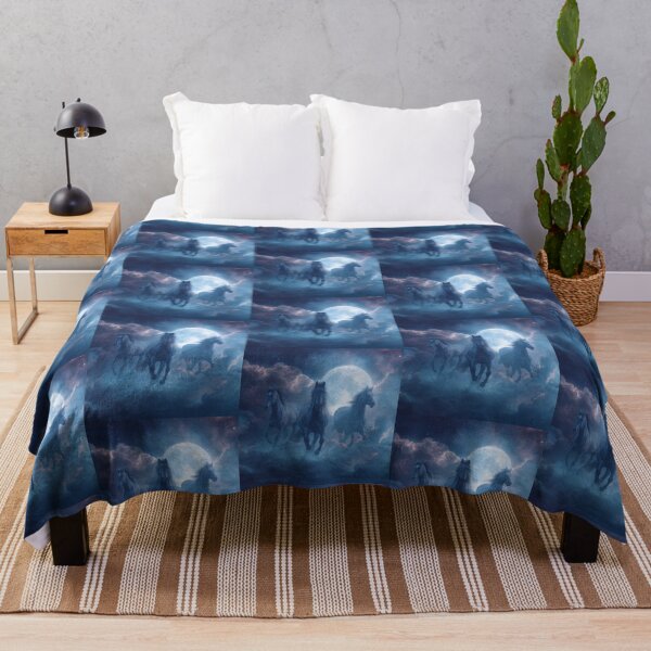 Item preview, Three Horse Moon — Celestial Fantasy Art designed and sold by Tommy's Arts.