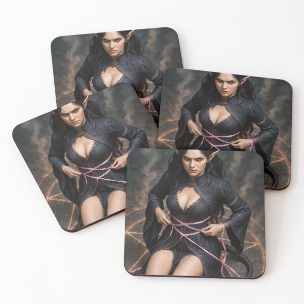 Item preview, Unlucky Demoness trapped in summoning circle designed and sold by CathryneDelamort.