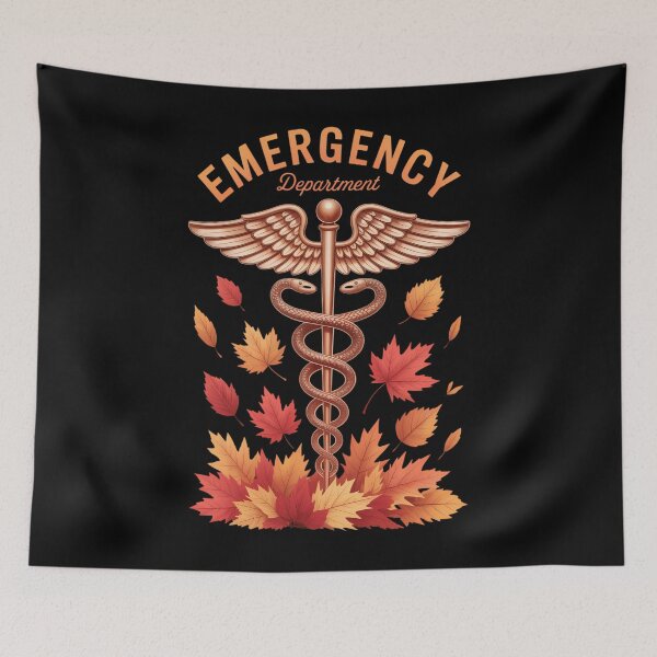 Item preview, Emergency Department Fall Leaves Emergency Nurse Thankgiving designed and sold by HellD3vil-Art.
