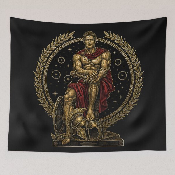 Item preview, Ares Greek God of War - Resting Warrior Sculpture Art designed and sold by MythoWorldddd.