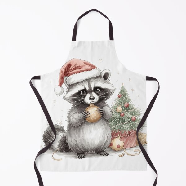 Item preview, Cute Christmas Raccoon – Adorable Holiday Mischief Illustration designed and sold by jelonkaa.