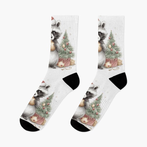 Item preview, Cute Christmas Raccoon – Adorable Holiday Mischief Illustration designed and sold by jelonkaa.