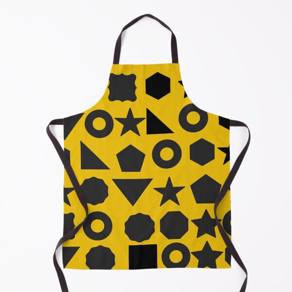 Item preview, Geometric Shapes Pattern – Black on Yellow Modern Abstract Design designed and sold by Cultradesign.