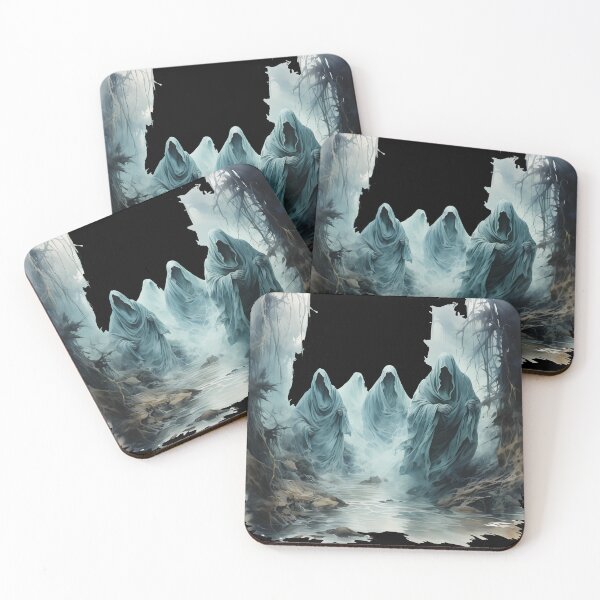 Item preview, Mystic Hooded Ghosts: Dark Fantasy Art in Foggy Forest designed and sold by Aroudj.