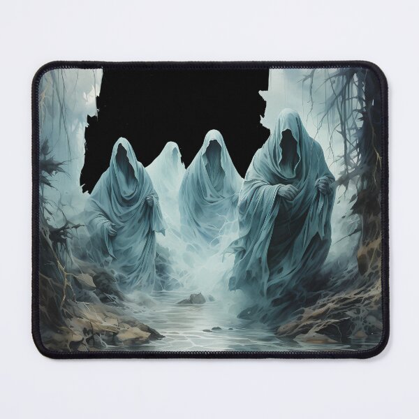 Item preview, Mystic Hooded Ghosts: Dark Fantasy Art in Foggy Forest designed and sold by Aroudj.
