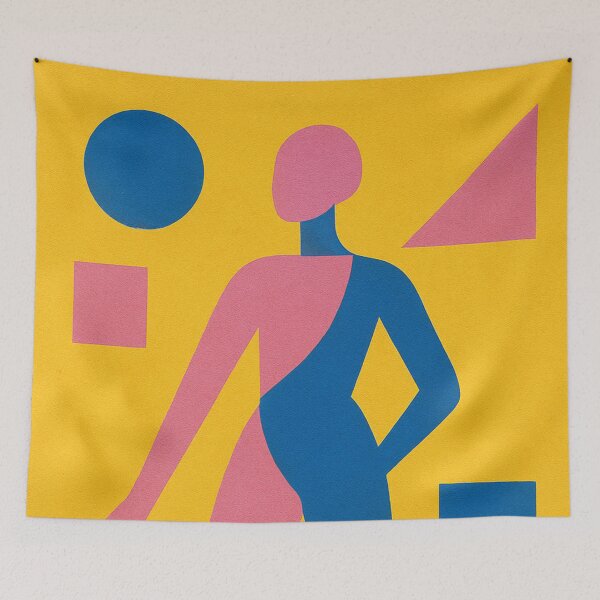 Item preview, Geometric body on yellow designed and sold by Sigtrix.