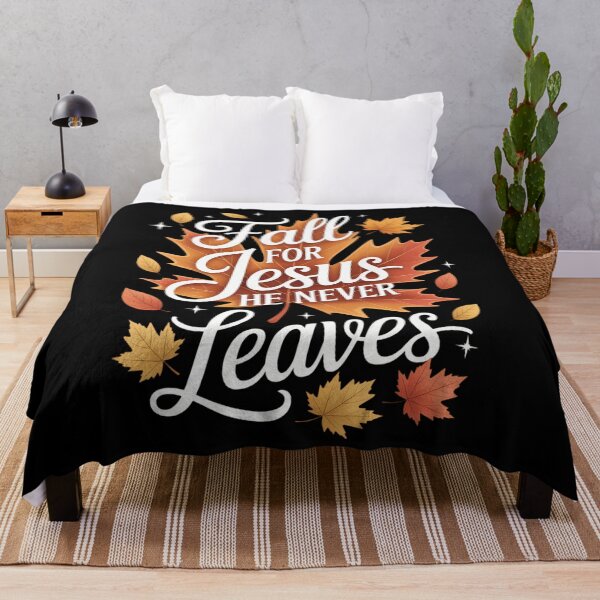 Item preview, Fall for Jesus He Never Leaves Autumn Fall designed and sold by HellD3vil-Art.