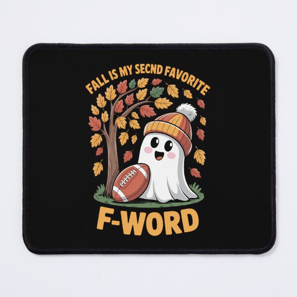 Item preview, Fall is my second favorite F word cute ghost football Autumn designed and sold by HellD3vil-Art.