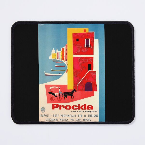 Item preview, Vintage Procida Travel Poster | Mid-Century Modern Art | Italy Coastal Decor | Mediterranean Vibes & Tranquility | Colorful Print designed and sold by artofuniverse.