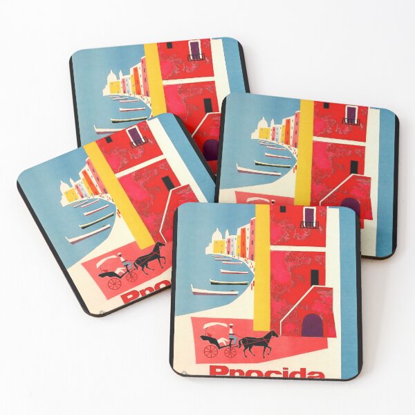 Item preview, Vintage Procida Travel Poster | Mid-Century Modern Art | Italy Coastal Decor | Mediterranean Vibes & Tranquility | Colorful Print designed and sold by artofuniverse.