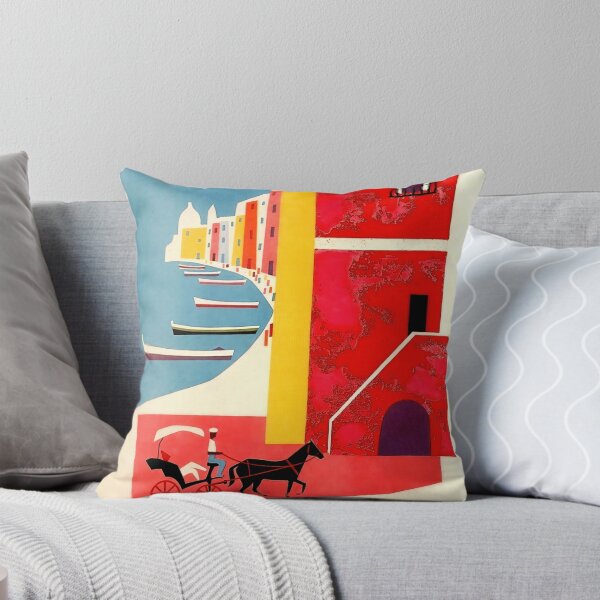 Item preview, Vintage Procida Travel Poster | Mid-Century Modern Art | Italy Coastal Decor | Mediterranean Vibes & Tranquility | Colorful Print designed and sold by artofuniverse.