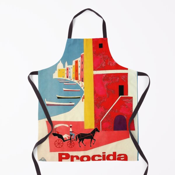 Item preview, Vintage Procida Travel Poster | Mid-Century Modern Art | Italy Coastal Decor | Mediterranean Vibes & Tranquility | Colorful Print designed and sold by artofuniverse.