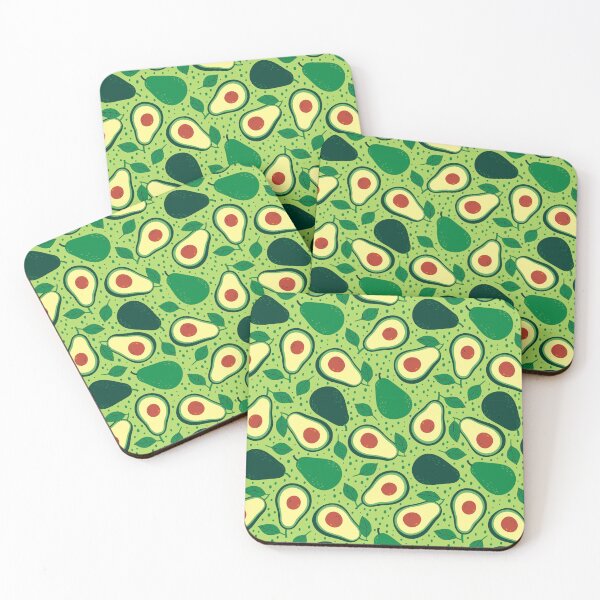 Item preview, pattern with avocado and halves designed and sold by burbura.