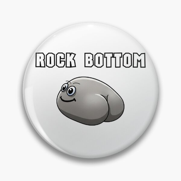 Item preview, Rock Bottom Funny Pun Cartoon Design designed and sold by NateSells.