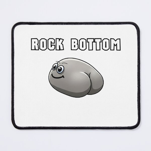 Item preview, Rock Bottom Funny Pun Cartoon Design designed and sold by NateSells.
