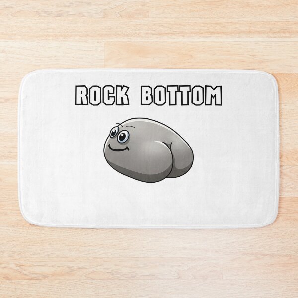 Item preview, Rock Bottom Funny Pun Cartoon Design designed and sold by NateSells.