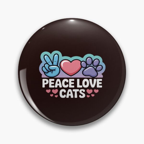 Item preview, Peace Love Cats Cute Cat Kitten Lover Paw Cat designed and sold by KingsLife1994.