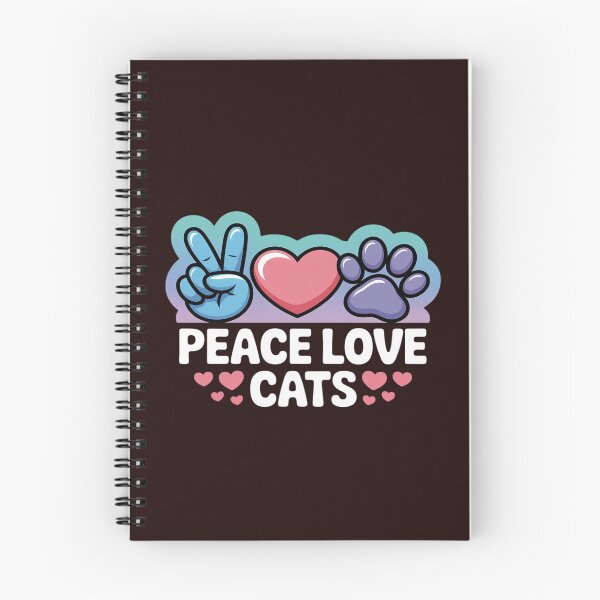 Item preview, Peace Love Cats Cute Cat Kitten Lover Paw Cat designed and sold by KingsLife1994.